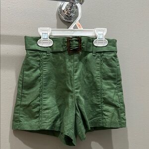 Janie and Jack Green Linen Shorts